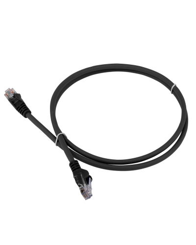 Патч-корд LANMASTER LSZH UTP кат.5e, 0.3 м, черный LANMASTER LAN-PC45/U5E-0.3-BK в Сыктывкаре Патчкорды (медные) Pintop.ru